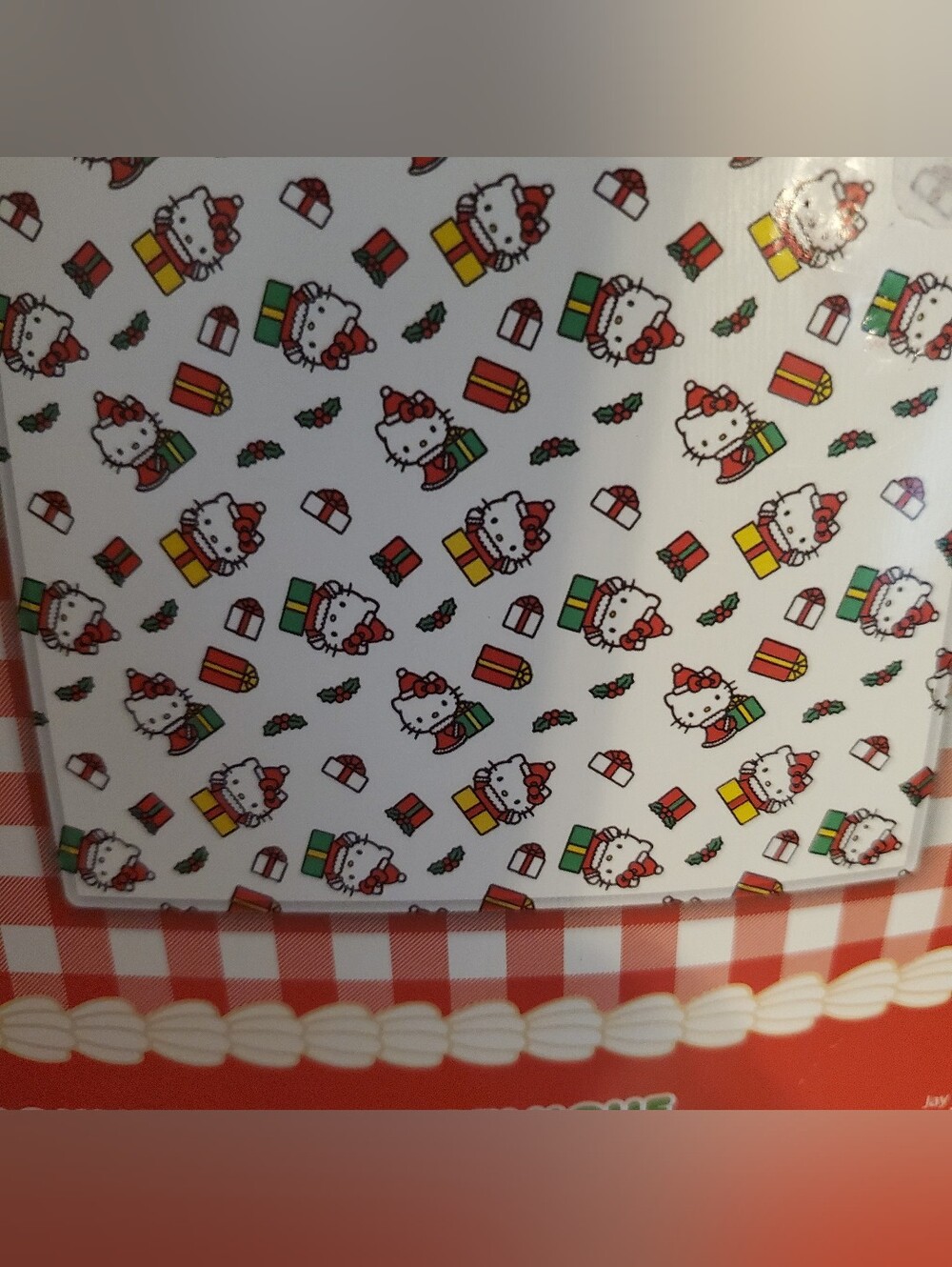 Hello Kitty Christmas Santa Presents Blanket Full/Queen Size 90x90 White Fleece